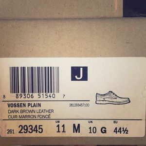 Clark’s dark brown leather shoe